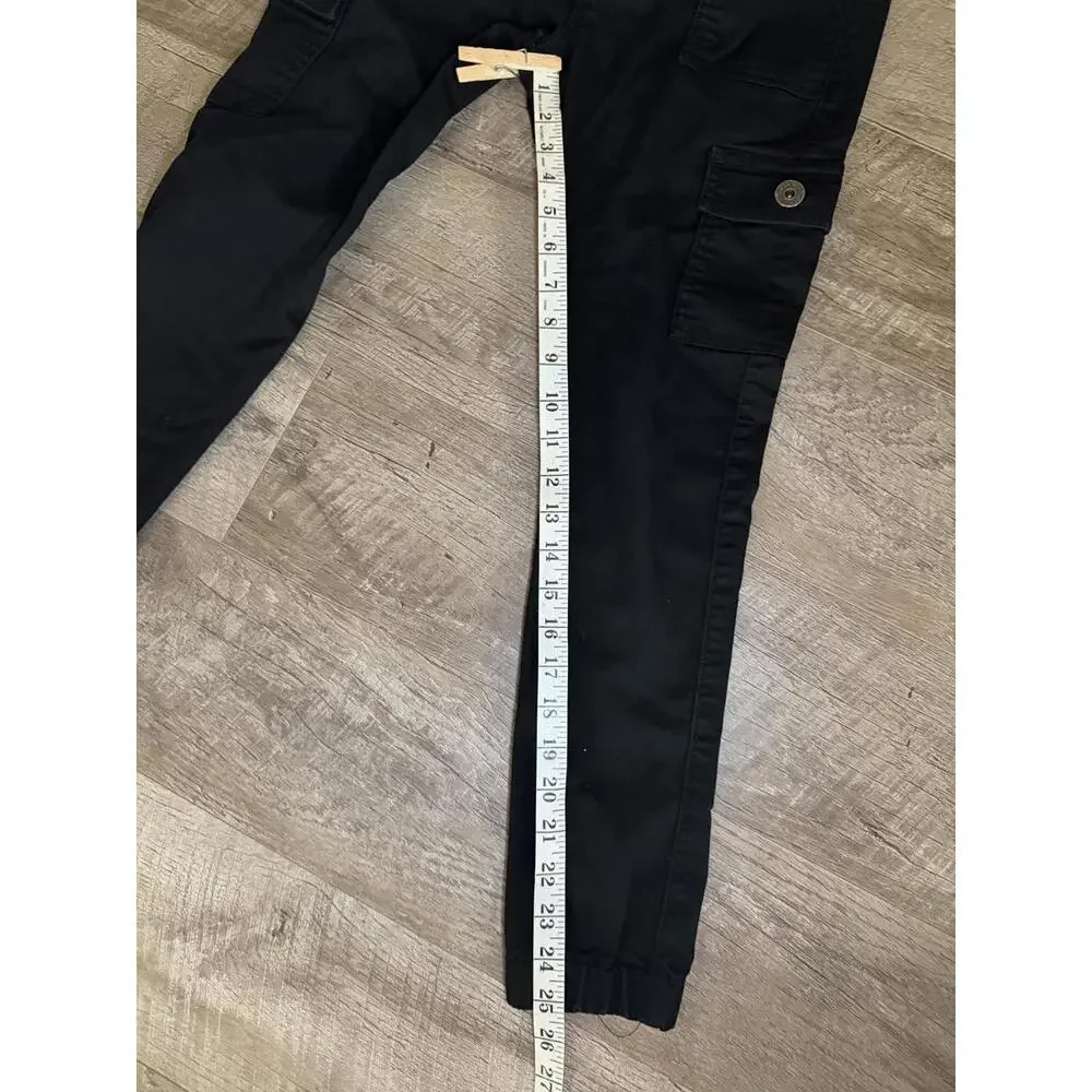 V.I.P. Black Jogger Cargo Pants,‎ Size 27